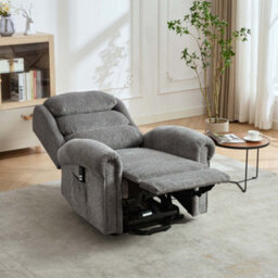 More4Homes Belvoir Grey Fabric Dual Motor Mobility Rise Recliner Chair - thumbnail 3