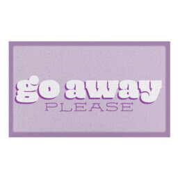 Native Natural Go Away Please Lilac Indoor & Outdoor Doormat - 70X40Cm - thumbnail 2