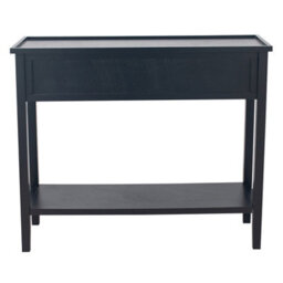 Pacific Lifestyle Satin Black Wood 2 Drawer Console Table - thumbnail 5