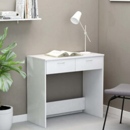 Berkfield Modern Desk White 80X40X75 Cm Engineered Wood - thumbnail 2