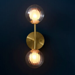 Luminosa Lighting Luminosa Rome Metal Wall Lamp, Satin Brass Plate, Glass - thumbnail 5