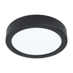 Sleek Black 160mm Round Led Wall And Ceiling Light - 10.5W, 3000K Warm White - thumbnail 1