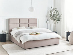 Beliani Ottoman Bed Fabric Lagord 160 X 200 Cm (Eu King Size) Taupe - thumbnail 2