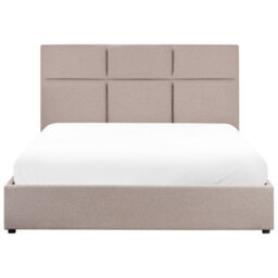 Beliani Ottoman Bed Fabric Lagord 160 X 200 Cm (Eu King Size) Taupe - thumbnail 5