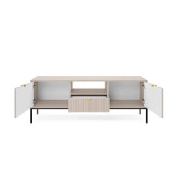 Arte Nova Tv Cabinet In Cashmere - Premium Laminated Board - Abs Edging - W154Cm X H56Cm X D39Cm - thumbnail 3