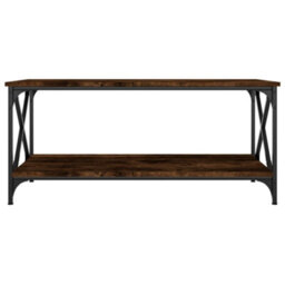 Berkfield Classic Coffee Table Smoked Oak 100X50X45 Cm Engineered Wood And Iron - thumbnail 4