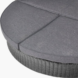 Pacific Lifestyle Outdoor Rattan Round Sofa Slate Grey Bermuda Day Bed - thumbnail 7