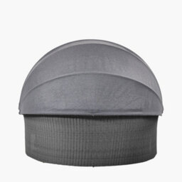 Pacific Lifestyle Outdoor Rattan Round Sofa Slate Grey Bermuda Day Bed - thumbnail 6