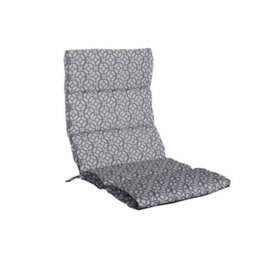 Gardenwize Pair Of Outdoor Garden Decorative Full Length Bench Seat Pad Cushions- Geo