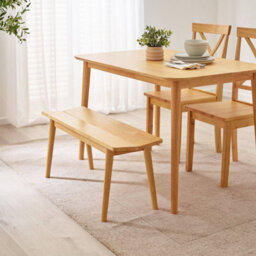 Furniturebox Uk Lynton Small Oak Effect Wooden Dining Table With 2 Millford Chairs & Bench - thumbnail 6