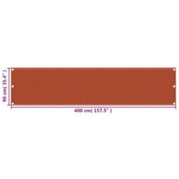 Berkfield Balcony Screen Orange 90X400 Cm Hdpe - thumbnail 5