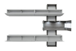 "Arte Tokyo Entertainment Unit For Tvs Up To 50"" - Grey Matt And Graphite Oak With Led" - thumbnail 3