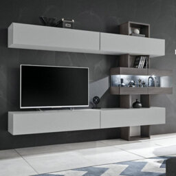 "Arte Tokyo Entertainment Unit For Tvs Up To 50"" - Grey Matt And Graphite Oak With Led"