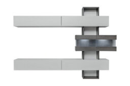 "Arte Tokyo Entertainment Unit For Tvs Up To 50"" - Grey Matt And Graphite Oak With Led" - thumbnail 2