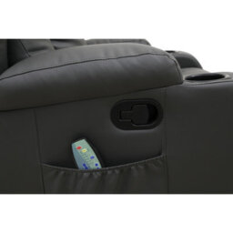 SquareBoxx Soho 10 In 1 Recliner Armchair With Swivel, Tilt Heated And Massage Functionality - Grey - thumbnail 7