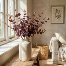 Candlelight Red Eucalyptus Artificial Foliage (H) 900mm - thumbnail 4