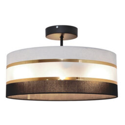 Luminosa Lighting Luminosa Helen Cylindrical Ceiling Light Black, Gold, Grey 40Cm - thumbnail 5
