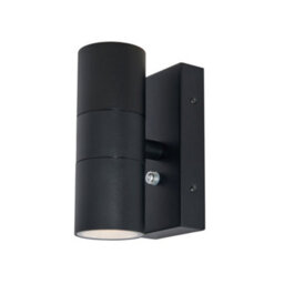 Litecraft Kenn Black Up And Down Outdoor Wall Light With Photocell Sensor - thumbnail 2