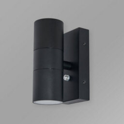 Litecraft Kenn Black Up And Down Outdoor Wall Light With Photocell Sensor - thumbnail 4