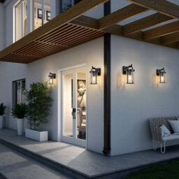 Harper Living Outdoor Wall Lights, Black Retro Outside Lights Mains Powered, Industrial Wall Lantern Weatherproof Ip65 - thumbnail 5
