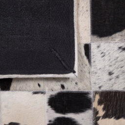 Beliani Rug Kemah Black 140 X 200 Cm Leather - thumbnail 7
