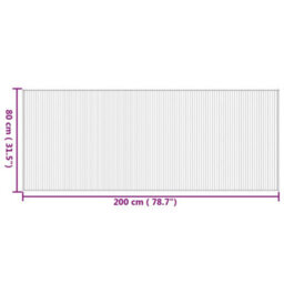 Berkfield Rug Rectangular Natural80X200 Cm Bamboo - thumbnail 8