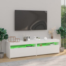 Vidaxl Tv Cabinets 2 Pcs With Led Lights White 75X35X40 Cm - thumbnail 4