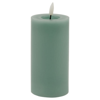 Luxe Collection Melt Effect 3X6 Sage Led Wax Candle - image 1