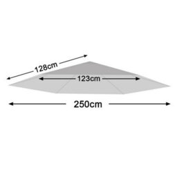 VRUC Replacement Parasol Fabric Umbrella Canopy Cover For 2.5M 6 Arm Parasols Green - thumbnail 3