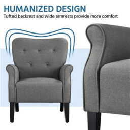 Mid-Century Modern Accent Chair Upholstered Sofa Chair For Living Room Bedroom - thumbnail 5