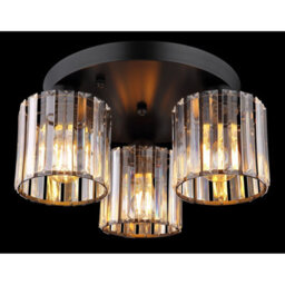 Luminosa Lighting Luminosa Jordana Shade Cluster Ceiling Light Matt Black 3X E27 - thumbnail 3