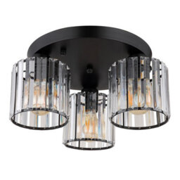 Luminosa Lighting Luminosa Jordana Shade Cluster Ceiling Light Matt Black 3X E27 - thumbnail 2