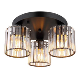 Luminosa Lighting Luminosa Jordana Shade Cluster Ceiling Light Matt Black 3X E27