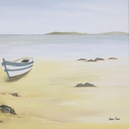 Laura Ashley Cromer Nautical Blue Canvas Art (H)30Cm X (W)30Cm - thumbnail 2