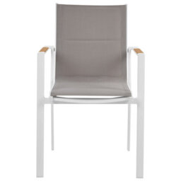 Beliani Garden Dining Set 4 Seater Maletto/busseto Metal White - thumbnail 9