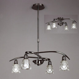 Luminosa Lighting Luminosa Amel Telescopic Convertible To Semi Flush 4 Light L1/sgu10, Black Chrome - thumbnail 2