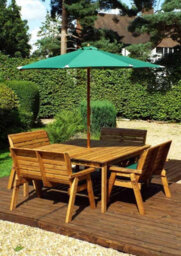 Charles Taylor Trading Eight Seater Square Table Set With Cushion - W250 X D250 X H98 - Fully Assembled - Green - thumbnail 5