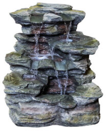 Outdoor Living UK Como Springs With Lights Rock Effect Water Feature Without Cover