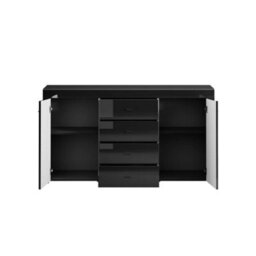 Arte Gaudi 84 Black Gloss Sideboard Cabinet - 1600mm X 870mm X 420mm - Chic Urban Storage Solution - thumbnail 2
