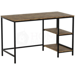 Lassic Vida Designs Brooklyn Dark Wood Desk With 2 Shelves Sturdy Computer Office Desk - thumbnail 9