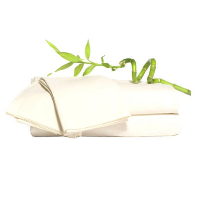 100% Bamboo Complete Duvet Cover Bedding Set In Cream For King Size Bed By Euphoric Bedding - image 1