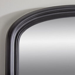 The Online Mirror Shop Overmantle Mirror Osborne Arched Shape With Black Frame- H 94Cm X W 119Cm X D 4Cm For Hanging Above The Fireplace - thumbnail 4