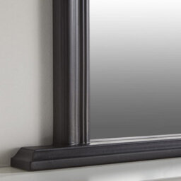 The Online Mirror Shop Overmantle Mirror Osborne Arched Shape With Black Frame- H 94Cm X W 119Cm X D 4Cm For Hanging Above The Fireplace - thumbnail 3