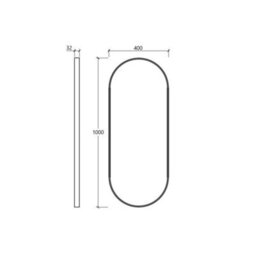 Homestylestore Brushed Copper 1000 X 400mm Wall Hung Oval Bathroom Mirror - thumbnail 4