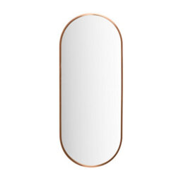 Homestylestore Brushed Copper 1000 X 400mm Wall Hung Oval Bathroom Mirror - thumbnail 1