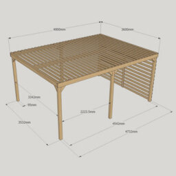 Rutland County Garden Furniture Freestanding Shade Pergola - Light Green - 3.6M Width X 4.8M Length - thumbnail 5