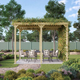 Rutland County Garden Furniture Freestanding Shade Pergola - Light Green - 3.6M Width X 4.8M Length - thumbnail 4