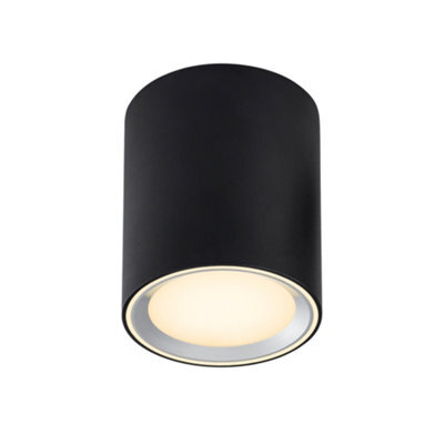 Nordlux Fallon Long Surface Indoor Kitchen Dining Hallway Downlight In Black/steel (Height) 12Cm - image 1