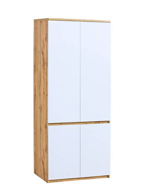 Arte Arca 1 Hinged Wardrobe - Sleek And Spacious In Arctic White, H1952mm W801mm D520mm - image 1