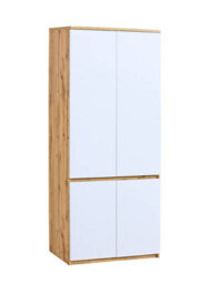 Arte Arca 1 Hinged Wardrobe - Sleek And Spacious In Arctic White, H1952mm W801mm D520mm - thumbnail 1